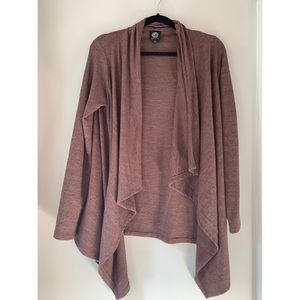Cute Shawl Sweater with a Button Wrap